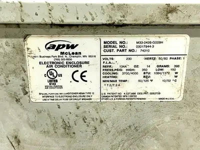 M33-0426-G009H | Hoffman APW Mclean  Air Conditioner 4000BTU 230V - For parts or not working