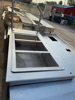 Used Falcon Restaurant Supply Used 60" Stainless Steel Ice Down Salad Bar Buffet - SS207 Food Displays Illinois US | Falcon Restaurant Supply #1375990