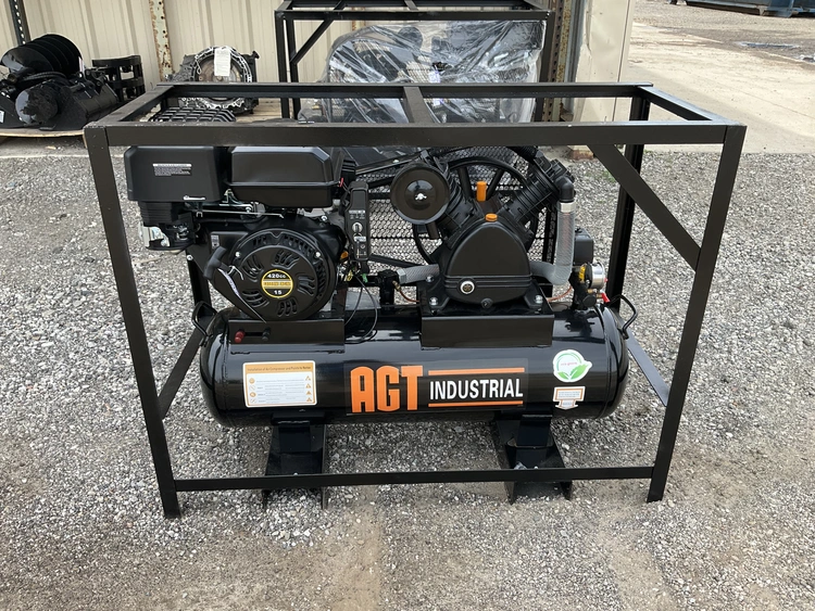 Used AGT INDUSTRIAL AC AIR COMPRESSOR Tank Mounted Air Compressors Michigan US | Miedema Asset Management Group #1339093