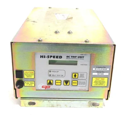 USED CONTROLLED POWER BC-819-U0-9B-6D HIGH SPEED DC TRIP UNIT BC819U09B6D