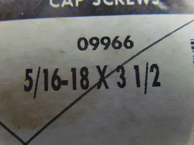 Unbrako 09966 5/16-18 x 3-1/2" Socket head cap screws box of 37