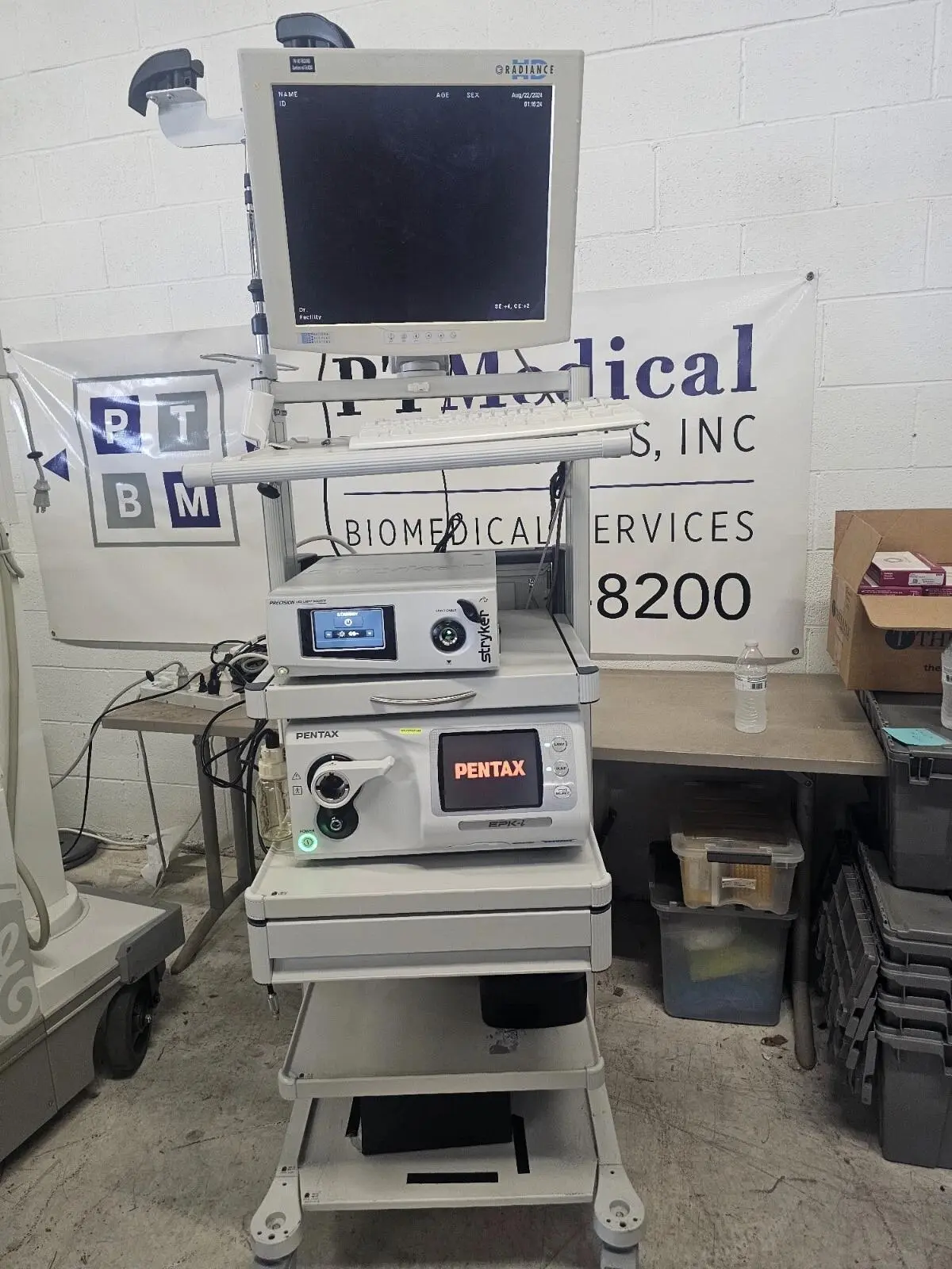 Used PENTAX Pentax EPK-i Video Endoscopy Tower System w/ Light Source, Monitor & Cart Endoscopy Texas US | PT Medical Technologies #1458855