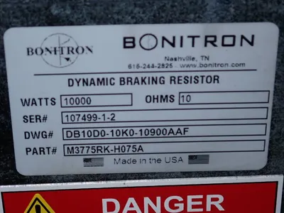 Used BONITRON M3775RKH075A Resistors Ohio US | HGR 24 #1129903