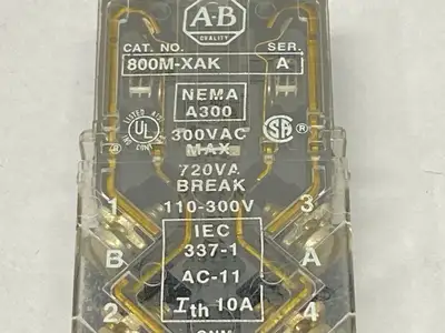 800T-XAK | Allen Bradley  Ser A Contact Block 110-300V LOT OF 6 - Used
