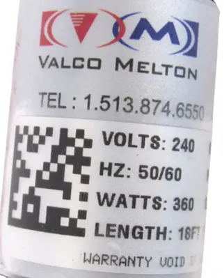 NEW VALCO MELTON 779XX841 HOT MELT HOSE #8x18FT