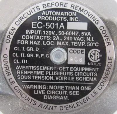 NEW AUTOMATION PRODUCTS EC-501A ENCLOSURE WITH RELAY SOCKET EC501A
