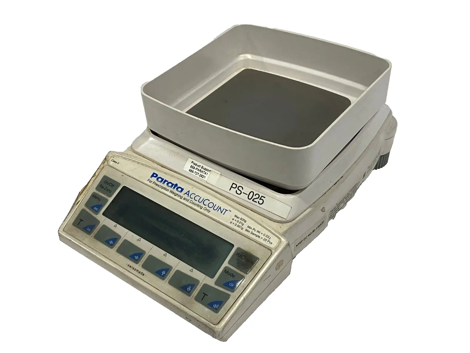 USED PARATA ACCUCOUNT CLASS II PHARMACY SCALE