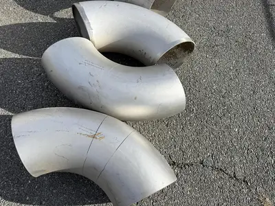 LOT OF LARGE INDUSTRIAL PIPE FITTINGS