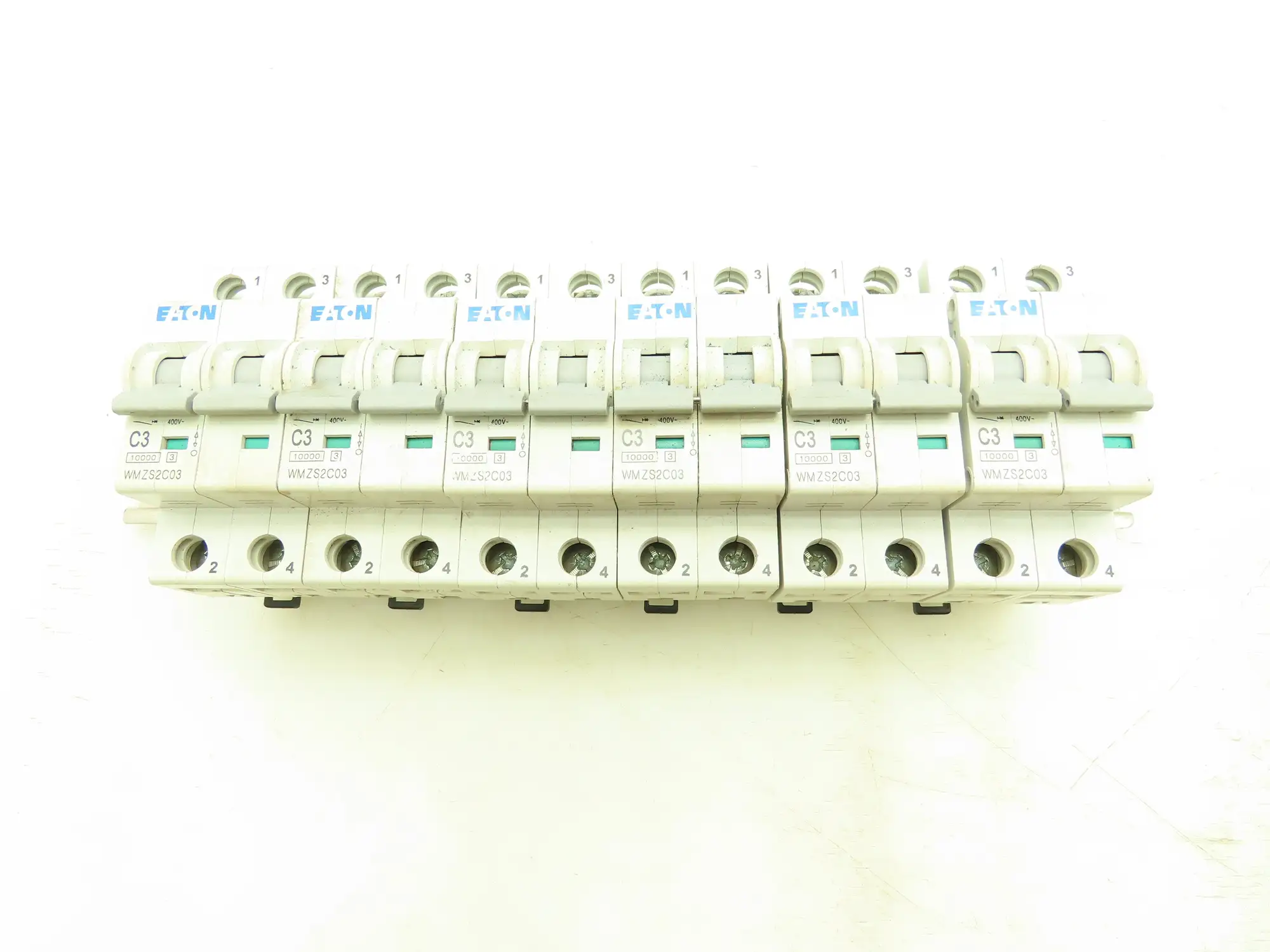 Eaton WMZS2C03 C3 Circuit Breaker 3A 10kA 277/480VAC 2 Pole Lot of 6