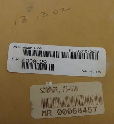 NEW MICROSCAN FIS-0610-0020 MS-610 SCANNER