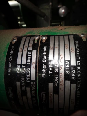Fisher 3" 150 Class, 304 Stainless Flanged Control Valves