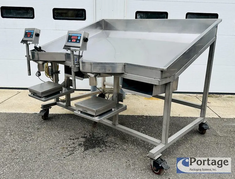 Used HEINZEN MANUFACTURING INTERNATIONAL 2720 MANUAL PACKING TABLE W/ DUAL SCALES Miscellaneous Packaging Equipment Ohio US | Portage Packaging Systems, Inc. #394161