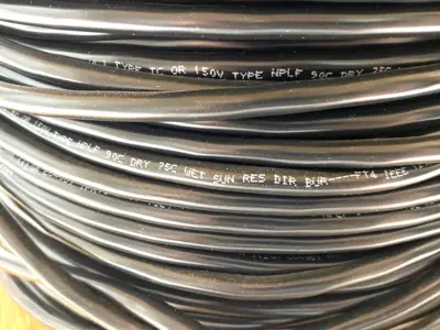 USED BELDEN INDUSTRIAL CONTROL CABLE 18AWG 600V TC 150V NPLF 90C DRY/WET