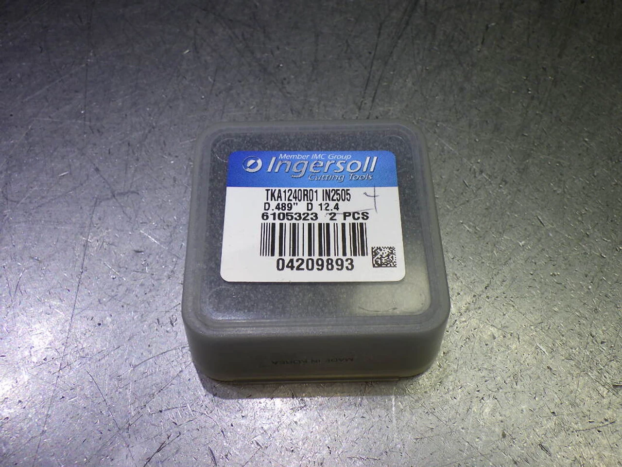 Ingersoll 12.4mm Carbide Drill Tip Inserts QTY4 TKA1240R01 IN2505 (LOC1065A)