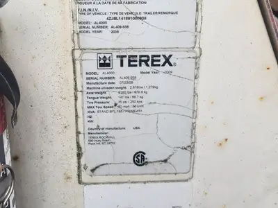 Used 2009 TEREX AL4000 Lighting British Columbia CA | Lenmark #249177