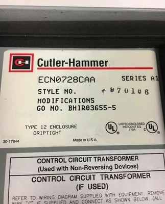 NEW Cutler-Hammer ECN0728CAA