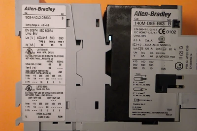 USED Allen-Bradley 140M-D8E-B63  SER B WITH 100-C09D*10 Ser A