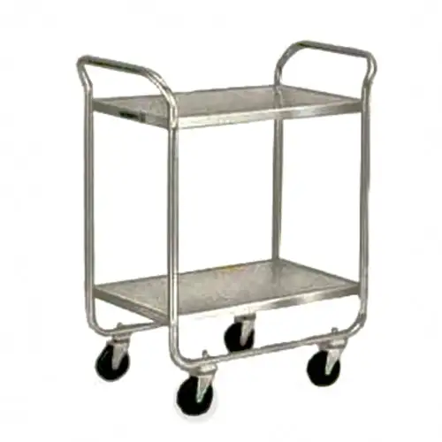 Lakeside 472 2 Level Stainless Utility Cart w/ 500 lb Capacity, Flat Ledges