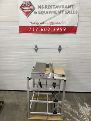 Hobart W32C-5 Floor Model Wrap Station w/ Built In Hotplate - (3) Film Roll Capacity, 120v, Refurbished