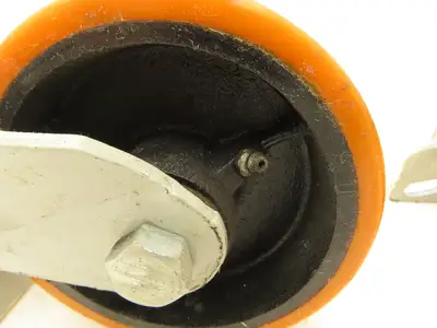 5" Caster Wheels Poly/Cast Set of 4 (2) Swivel (2) Rigid 6-1/2" H Lot of 4