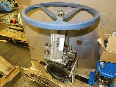 Fabri-Valve 6"-150 Knife Gate Valve , Hand Wheel Operated , 316ss, Unused