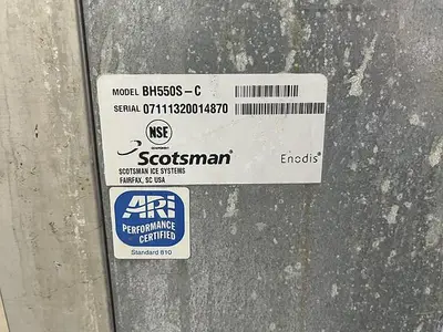 USED SCOTSMAN (BIN)/ARI (COMPRESSOR) C0530MA-1A (COMPRESSOR)/BH550S-C (BIN)