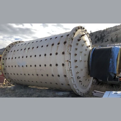 Used Dominion Rod Mill. 9.5 ft. x 14 ft. Long. 500 HP Motor.