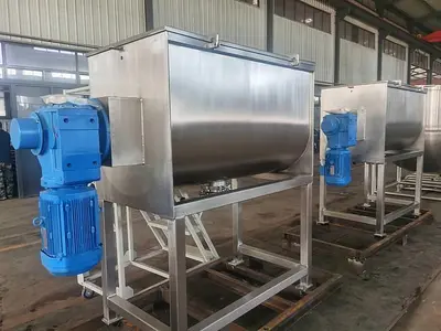 New 15 Cubic Foot Stainless Steel Ribbon Mixer, 5 HP #4679790