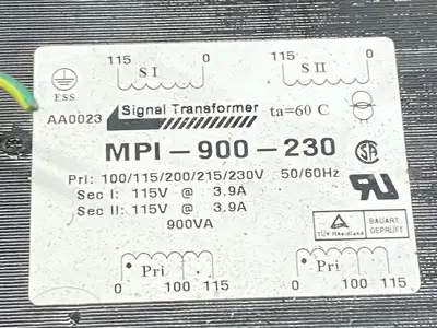 USED SIGNAL TRANSFORMER POWER TRANSFORMER 900VA 3.9A 115V