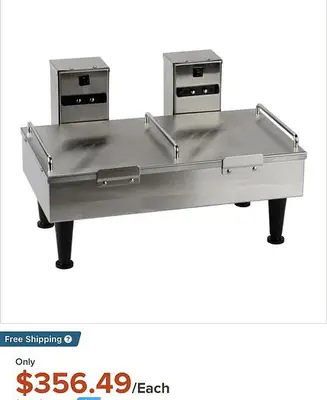 Bunn Double S/S Docking Station 27825 w/2 Bunn 1-1/2 Gal. Coffee Server 27850