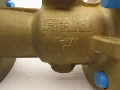 Jamesbury Bronze 2-Way Ball Valve 2" Flanged 150# AL/BRZ 2-5150-12-1400TT