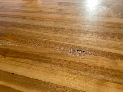 Used Falcon Restaurant Supply, Inc. Used 96"X 30" Wood Table with Metal Base - SS358 - SB2 Restaurant Equipment (Miscellaneous) Illinois US | Falcon Restaurant Supply #1373892