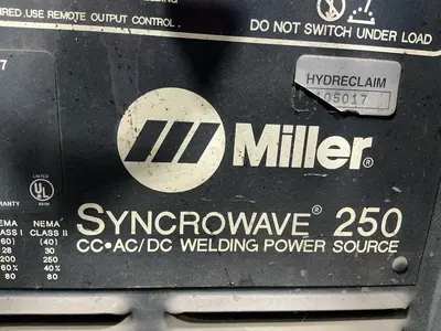 Used MILLER SYNCROWAVE 250 Tig Welders Ohio US | HGR 24 #1404598