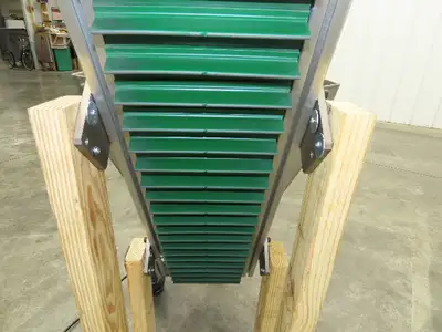 Stainless Hopper Small Parts Feeder Floorbin Elevator 8"x 48"H Conveyor 220V 1PH