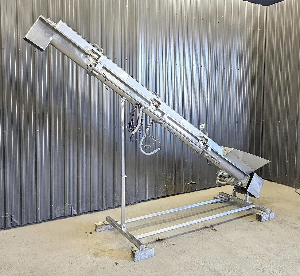 Used Screw Conveyor, 4” diameter x 138” long