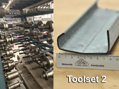 USED JIDET ROLLFORMING LINE WITH 7 TOOL SETS