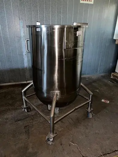 30" diameter x 54" deep stainless steel tank