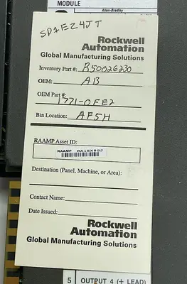 Used ALLEN-BRADLEY 1771-OFE2 Input / Output Modules | Surplus Asset Holdings #1206045