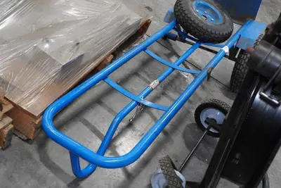 Strapping Dispenser Cart with Tool and 2 Wheel Dolly - Bad Wheels