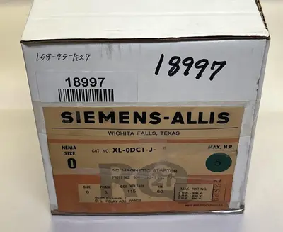 New | in-Stock SIEMENS XL-0DC1-J-H Starters | Surplus Asset Holdings #1204312
