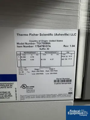 Thermo Fisher Scientific Thermo Fisher Scientific ULT Freezer, Model TSX70086A