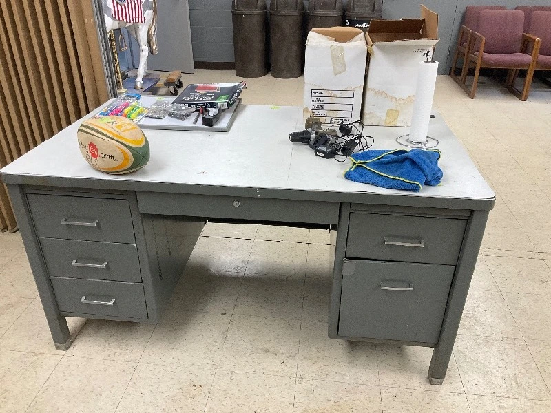 Metal office desk