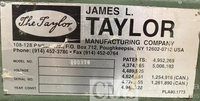 USED 1998 TAYLOR ROTARY CLAMP