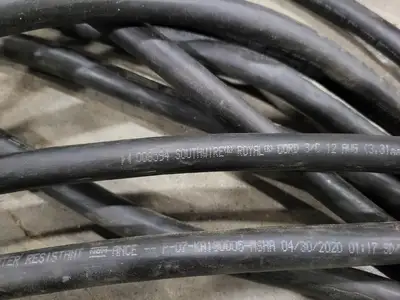 60 ft SOOW Power Extension Cord 12/3 AWG 15A 125V