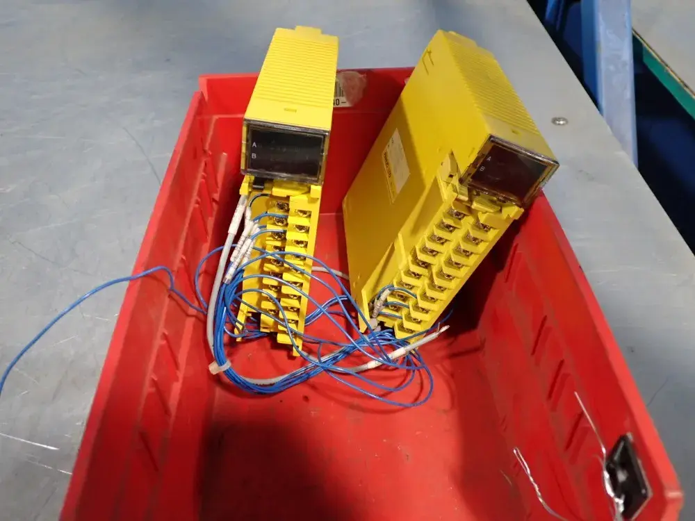 Used FANUC A03B0807C104 AID16D, A03B0807C161 Input / Output Modules | HGR 24 #733412