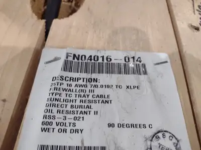 FN04016-014 | 2 Shielded Pairs 16 AWG Copper RSCC 600V 90DEG 146-0042 LOT OF 416FT - New Other