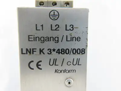 LNF K 3*480/008 EMC Filter 480V 8A 50/60Hz 3 Pole