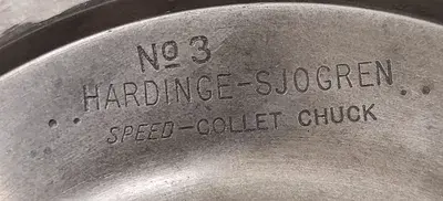USED HARDINGE-SJOGREN NO 3 SPEED CHUCK