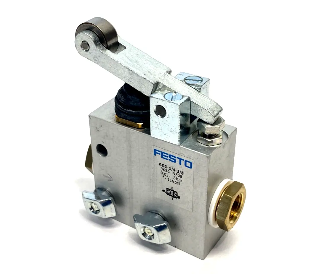 GGO-1/4-3/8, 3634 | Festo GGO-1/4-3/8 One-Way Flow Control Valve, Roller Lever G1/4 3634 - New Other