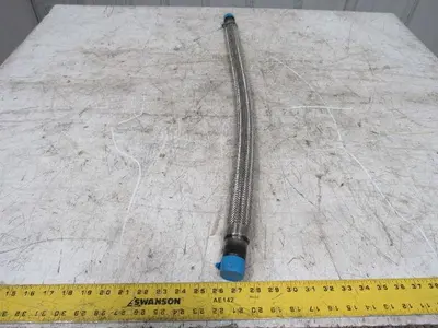 Gooding Rubber 34" Stainless Steel Braided Hydraulic Hose W/33mm Male Ends